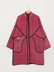 The Sai Quilted Patchwork Kantha Coat