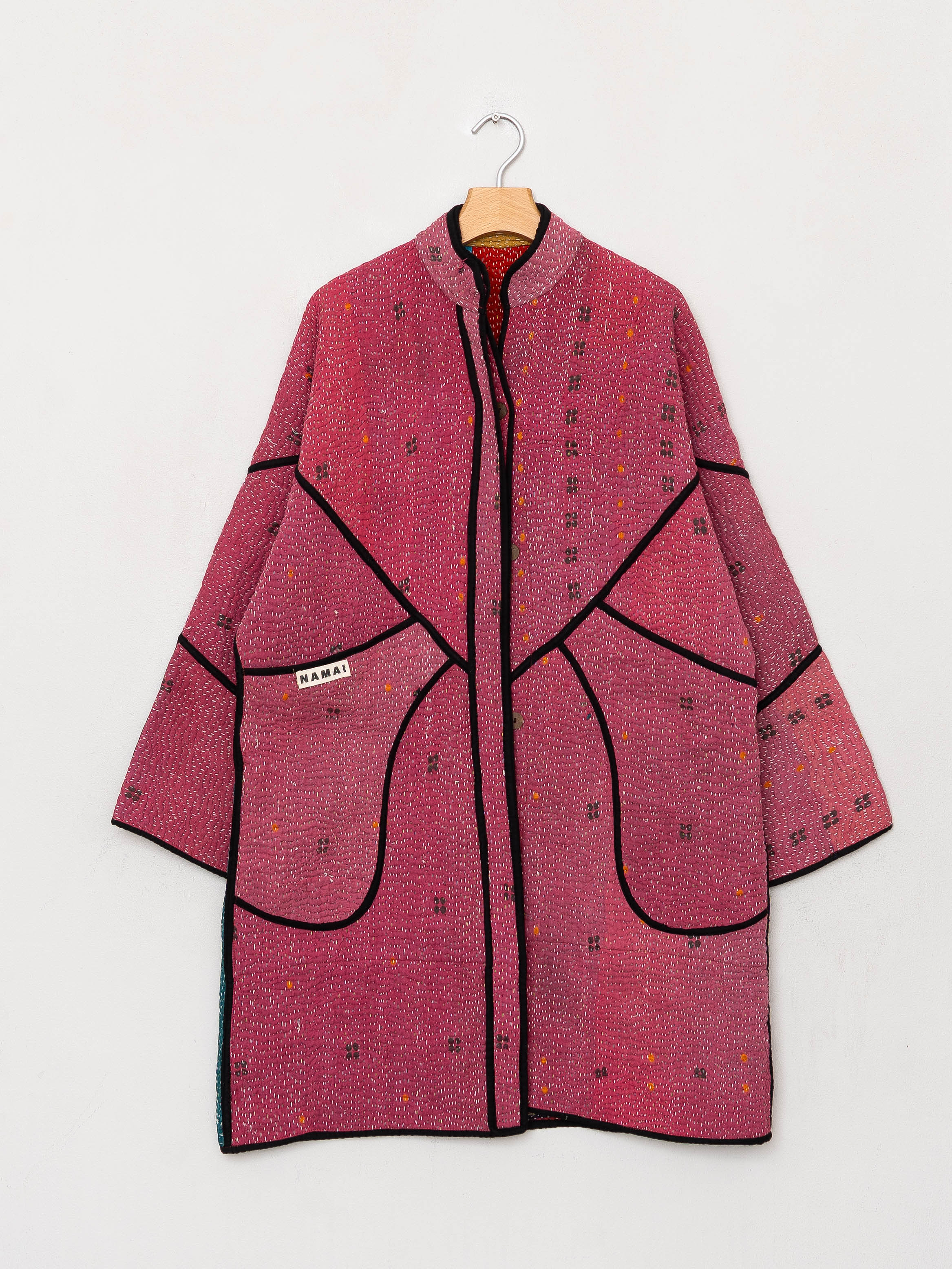 The Sai Quilted Patchwork Kantha Coat