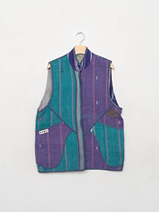 The Ladhiya Quilted Patchwork Kantha Vest