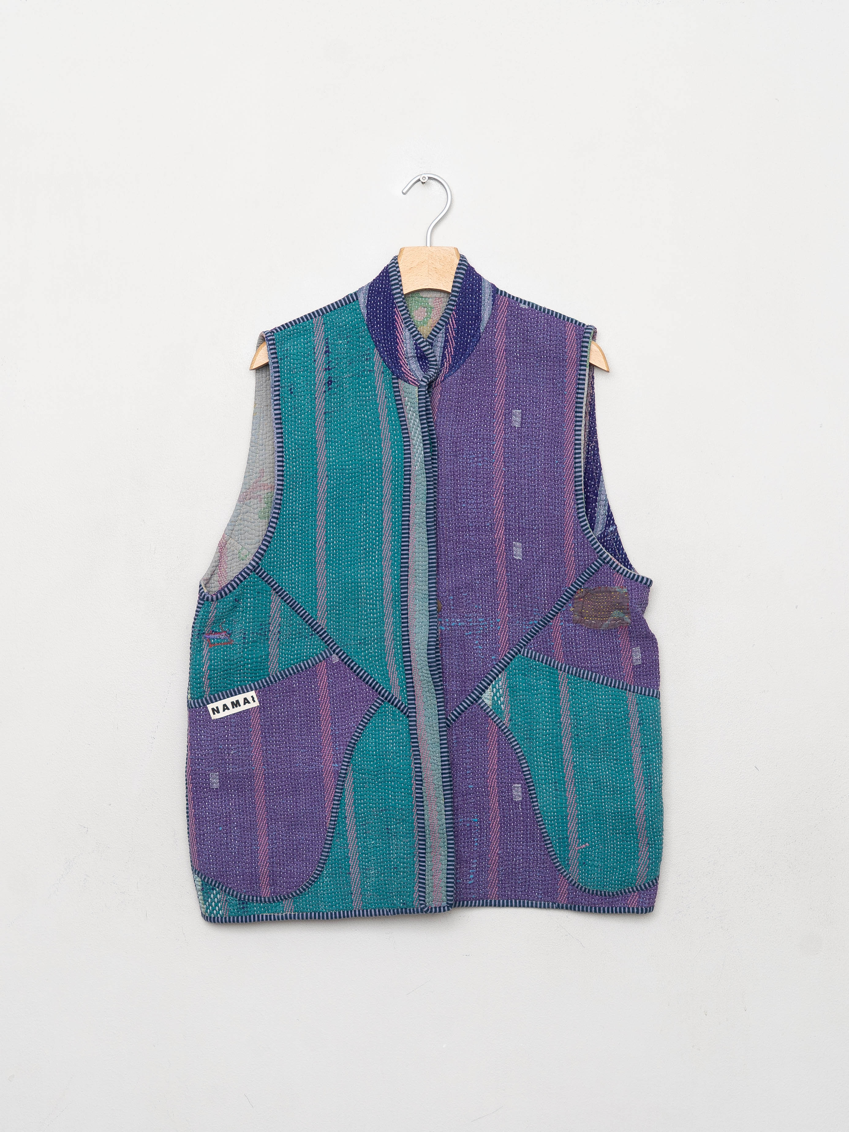 The Ladhiya Quilted Patchwork Kantha Vest
