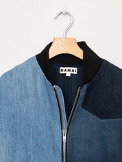 The Veda Denim Bomber Jacket - Large