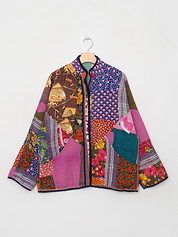 The Ladhiya Quilted Patchwork Kantha Jacket