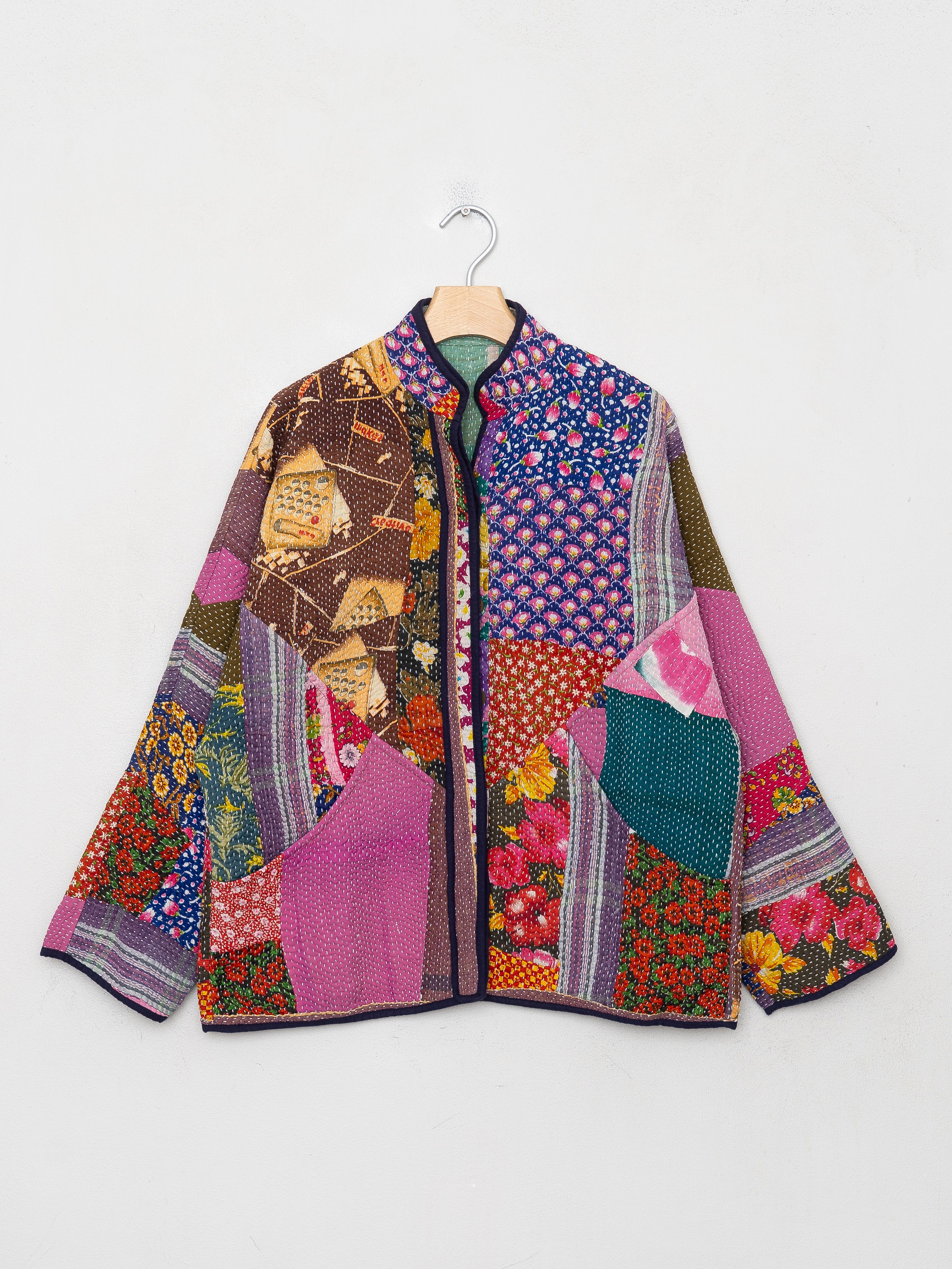 The Ladhiya Quilted Patchwork Kantha Jacket