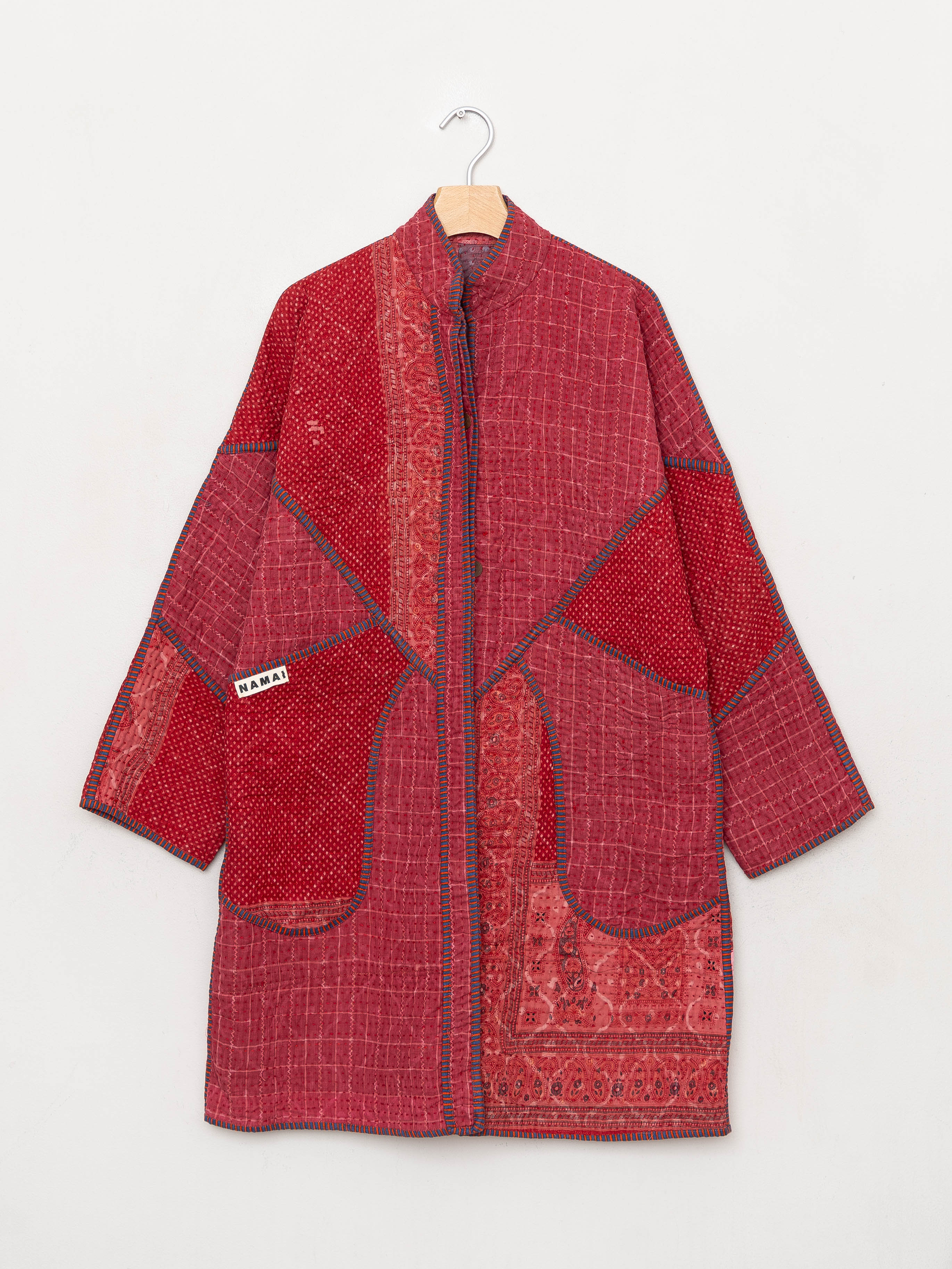 The Sai Quilted Indigo Kantha Coat