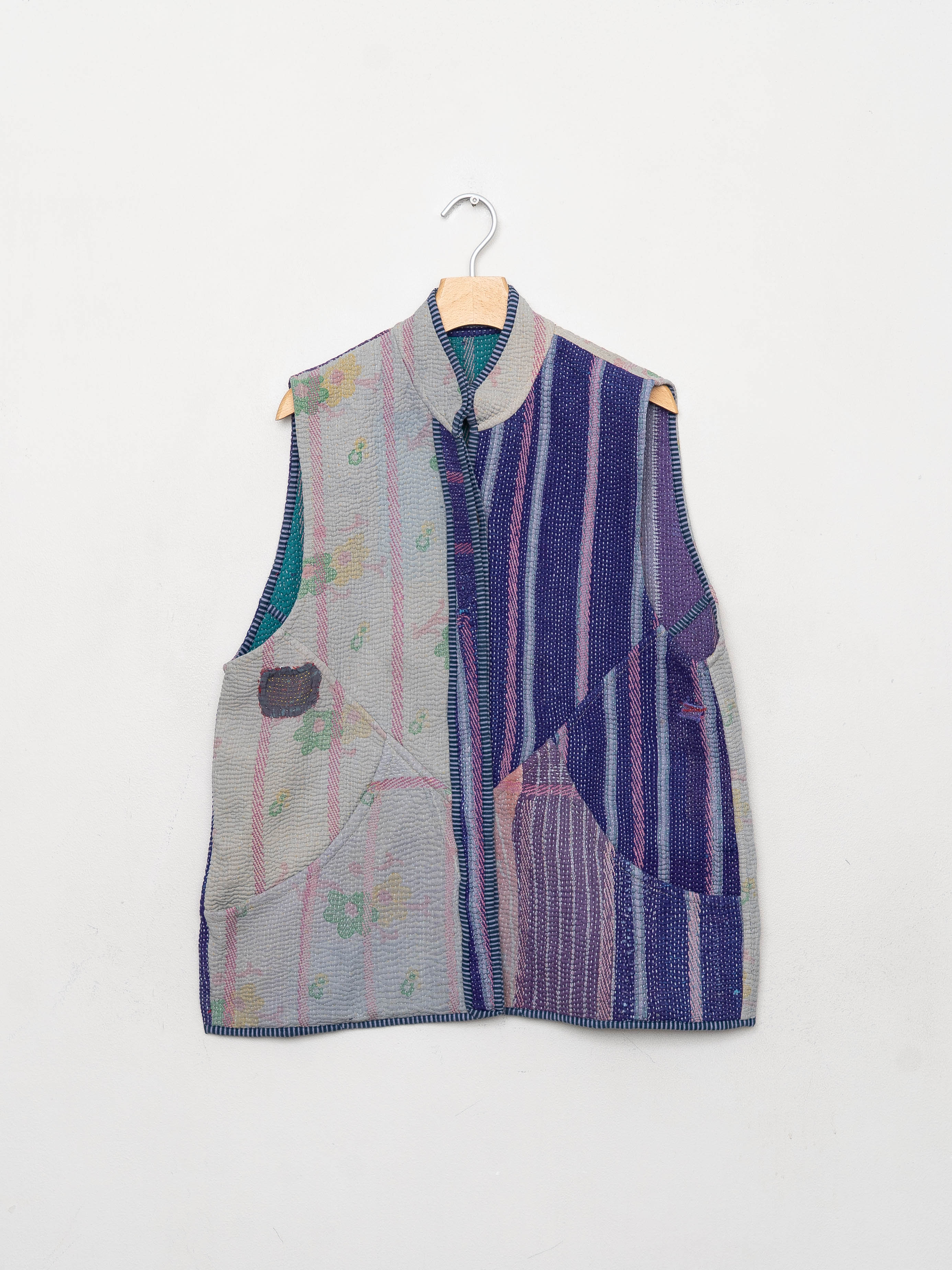 The Ladhiya Quilted Patchwork Kantha Vest