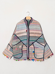 The Ladhiya Quilted Patchwork Kantha Jacket