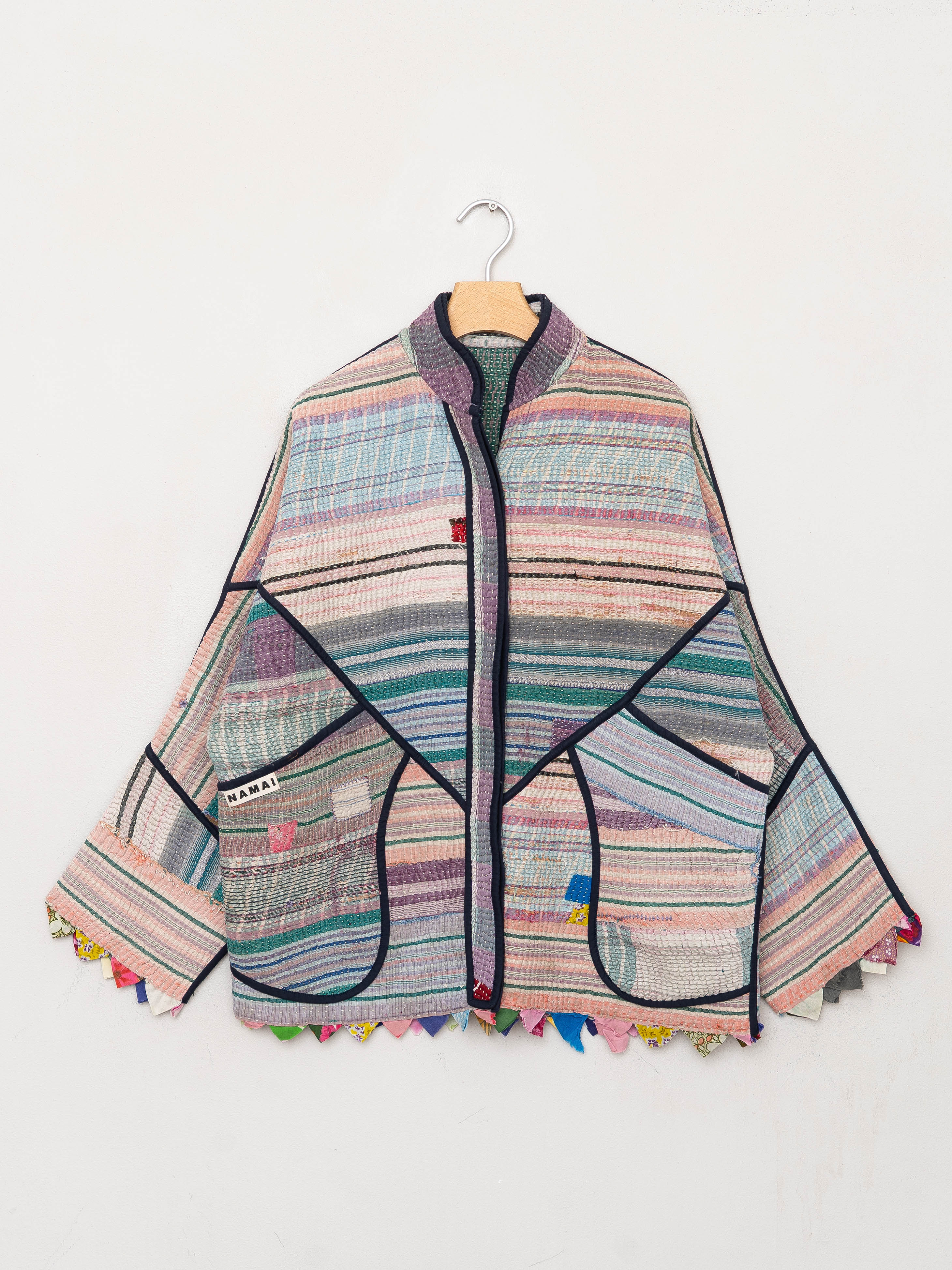 The Ladhiya Quilted Patchwork Kantha Jacket