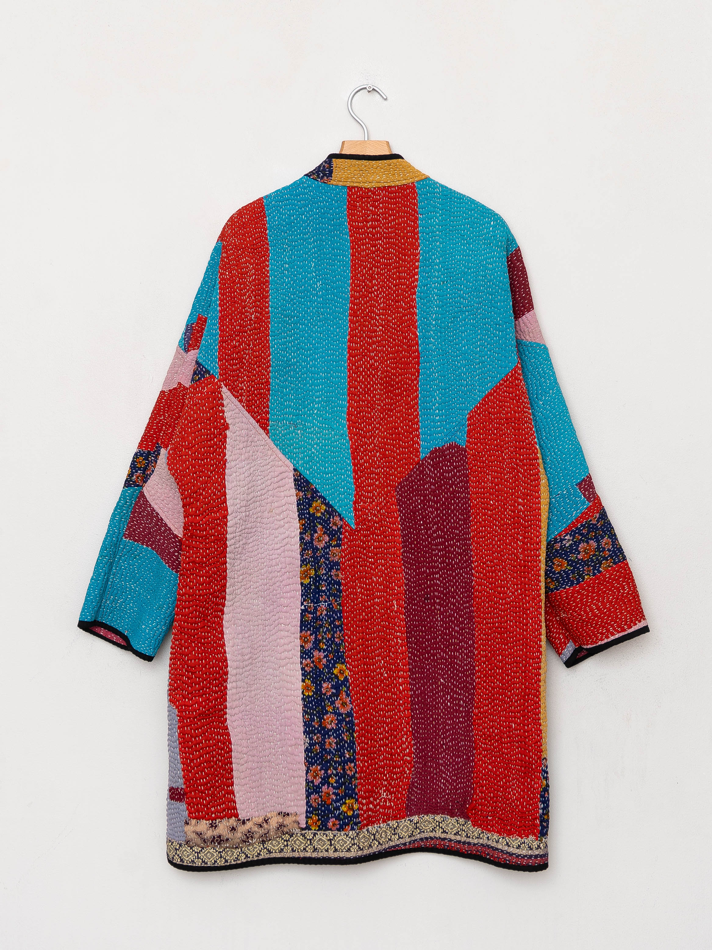The Sai Quilted Patchwork Kantha Coat