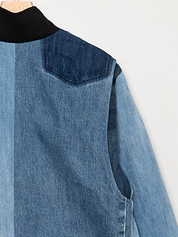 The Veda Denim Bomber Jacket - Large