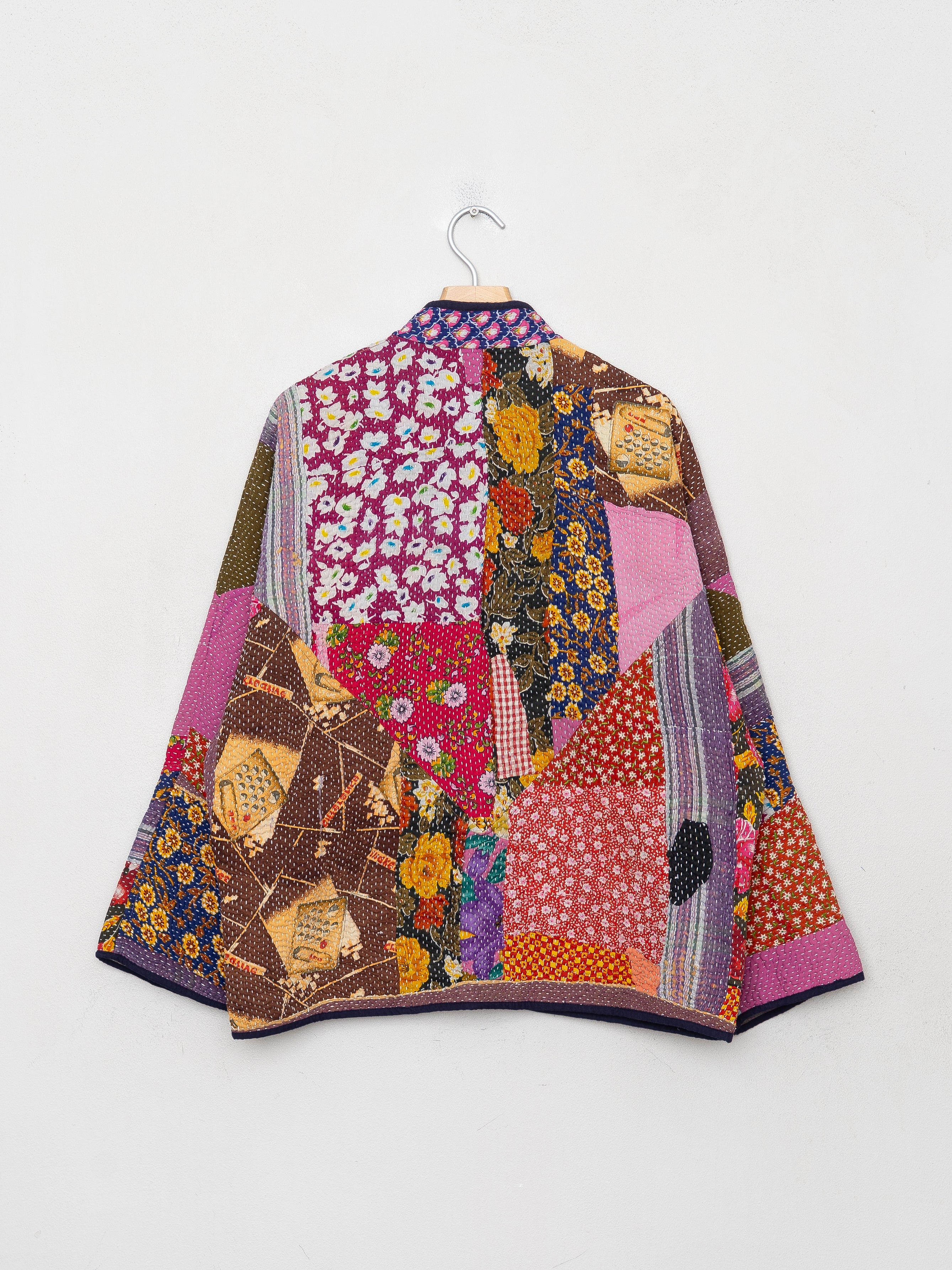The Ladhiya Quilted Patchwork Kantha Jacket