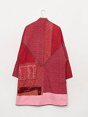 The Sai Quilted Indigo Kantha Coat