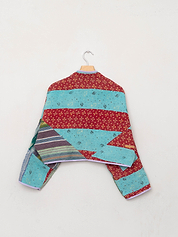 The Kaira Cropped Suzani Quilted Kantha Jacket