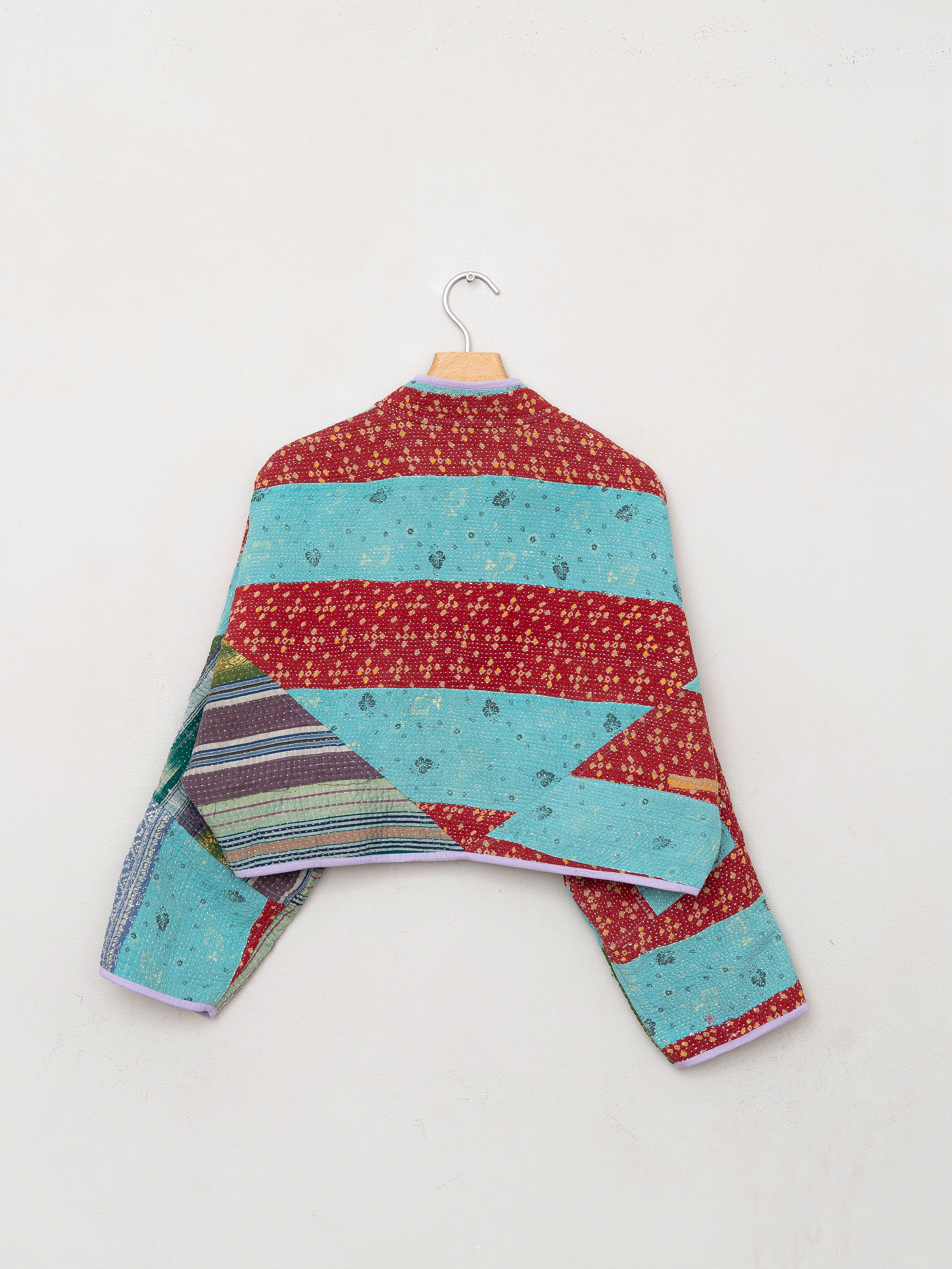 The Kaira Cropped Suzani Quilted Kantha Jacket