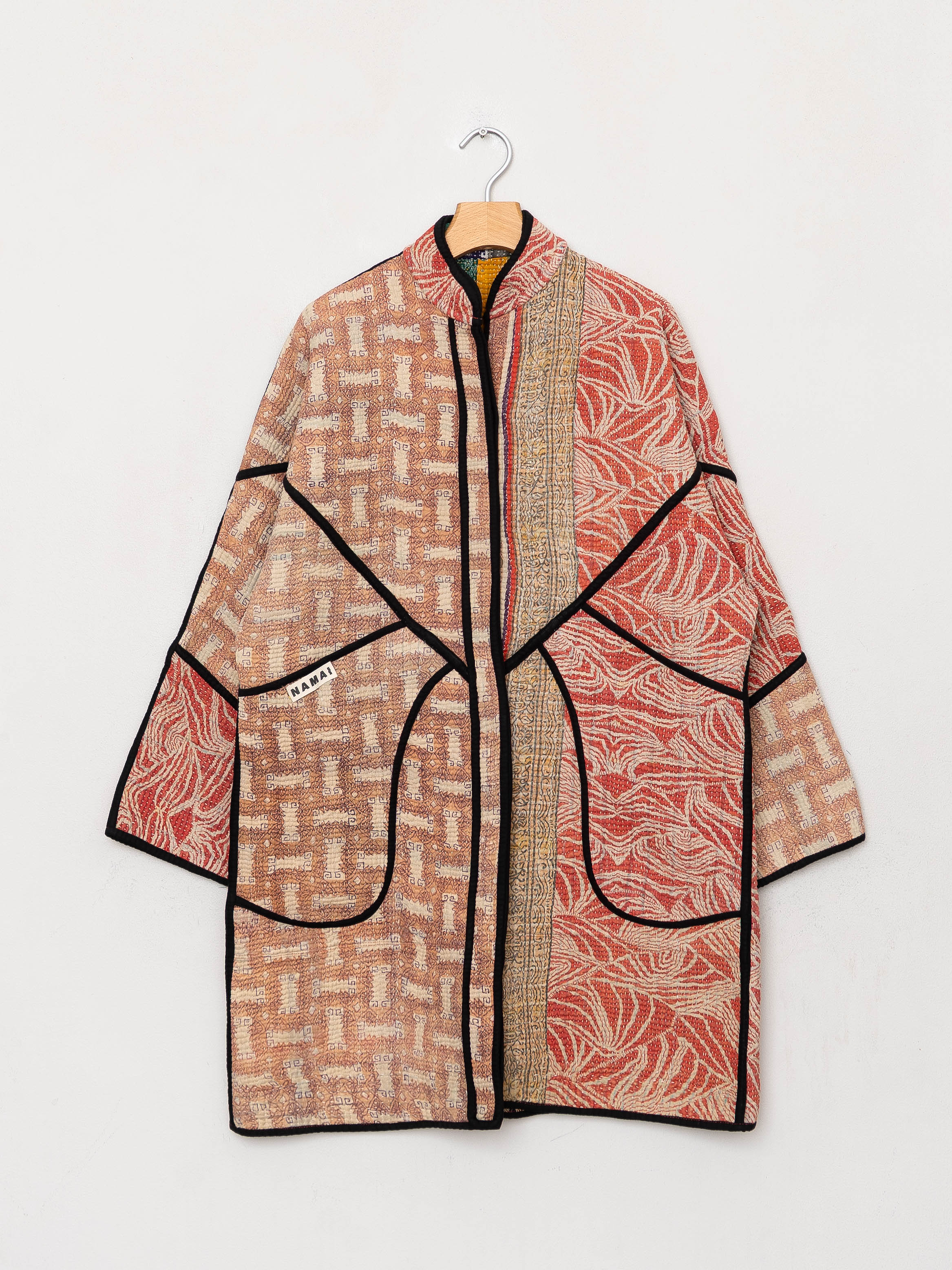 The Sai Quilted Patchwork Kantha Coat