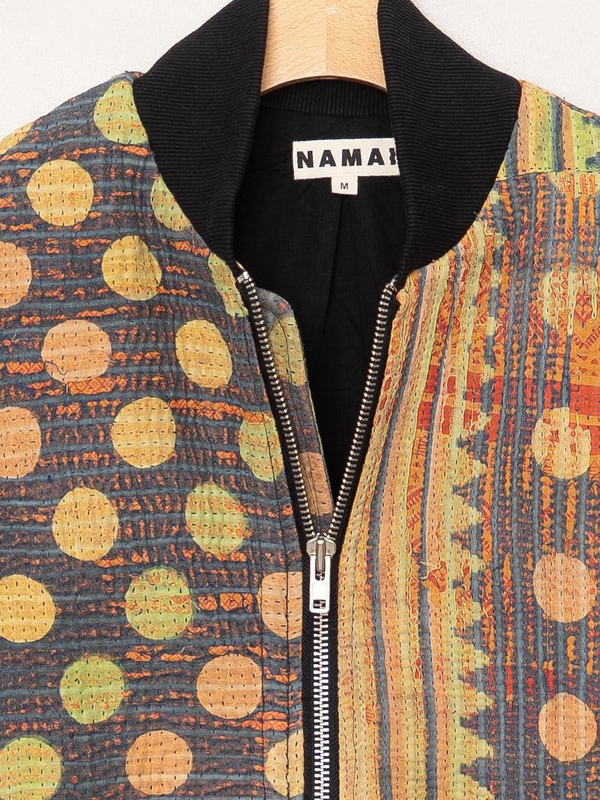The Veda Quilted One-of-a-Kind Bomber Jacket - Medium