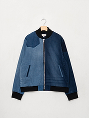 The Veda Denim Bomber Jacket - Large