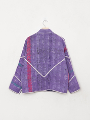 The Ladhiya Petite Quilted Indigo Kantha Jacket