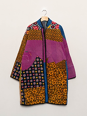 The Sai Quilted Patchwork Kantha Coat