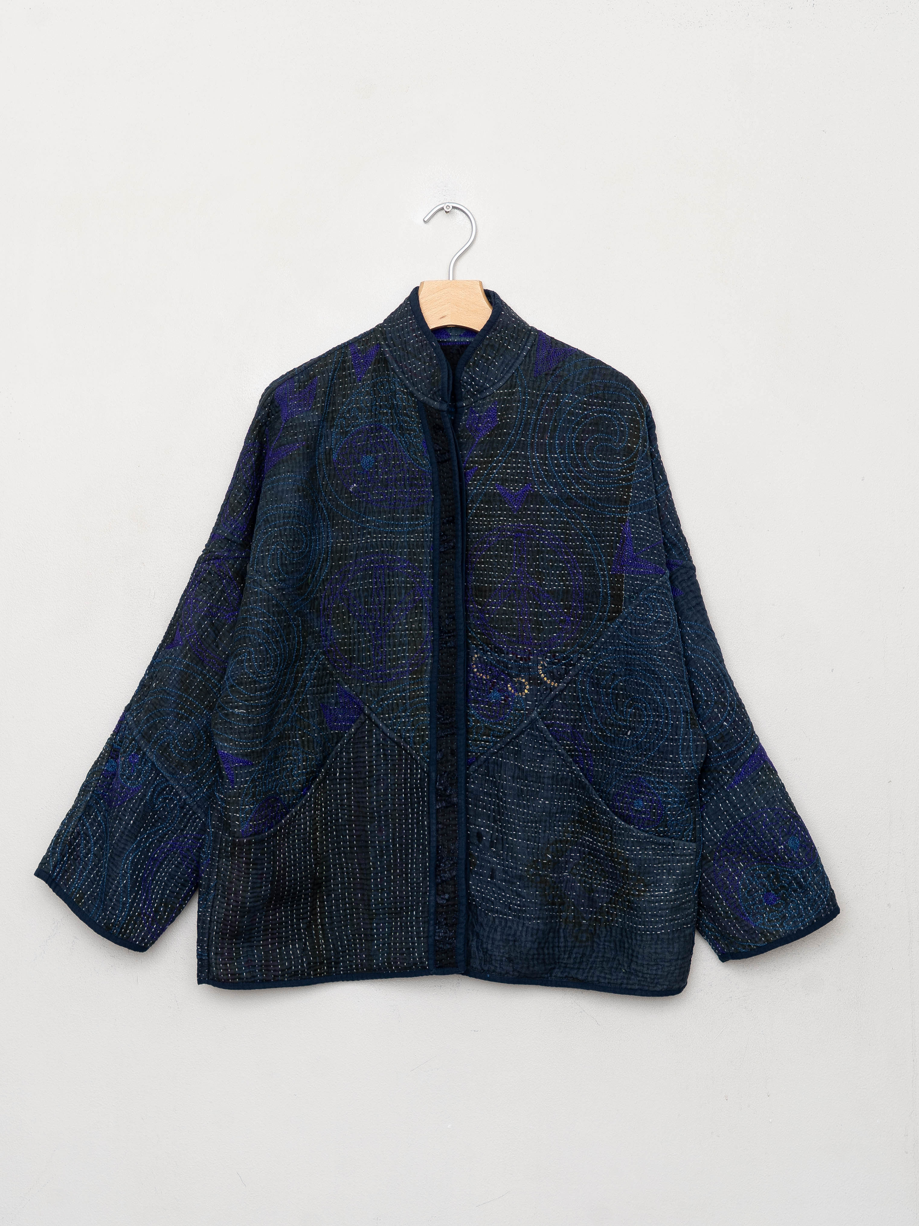 The Ladhiya Quilted Suzani Kantha Jacket