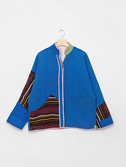The Ladhiya Quilted Patchwork Kantha Jacket
