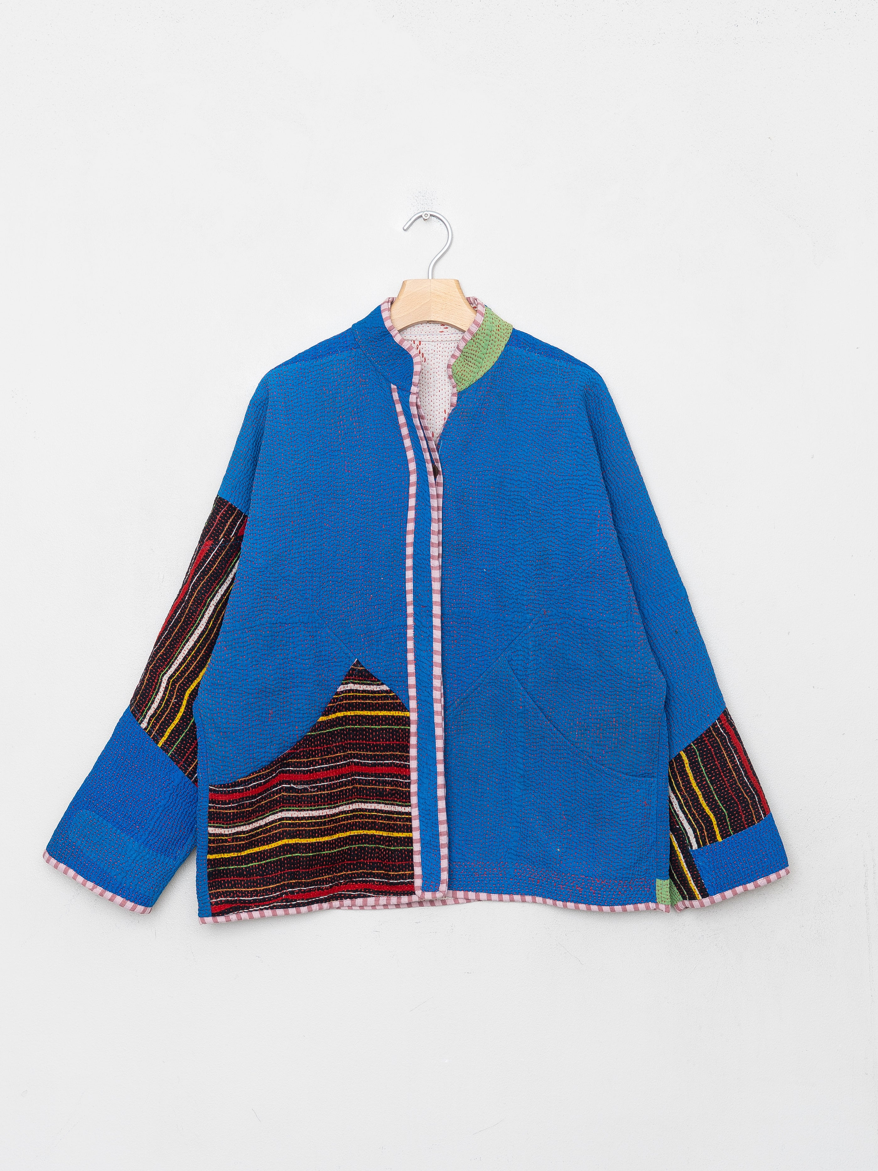 The Ladhiya Quilted Patchwork Kantha Jacket