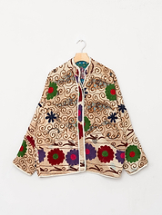 The Ladhiya Quilted Suzani Kantha Jacket