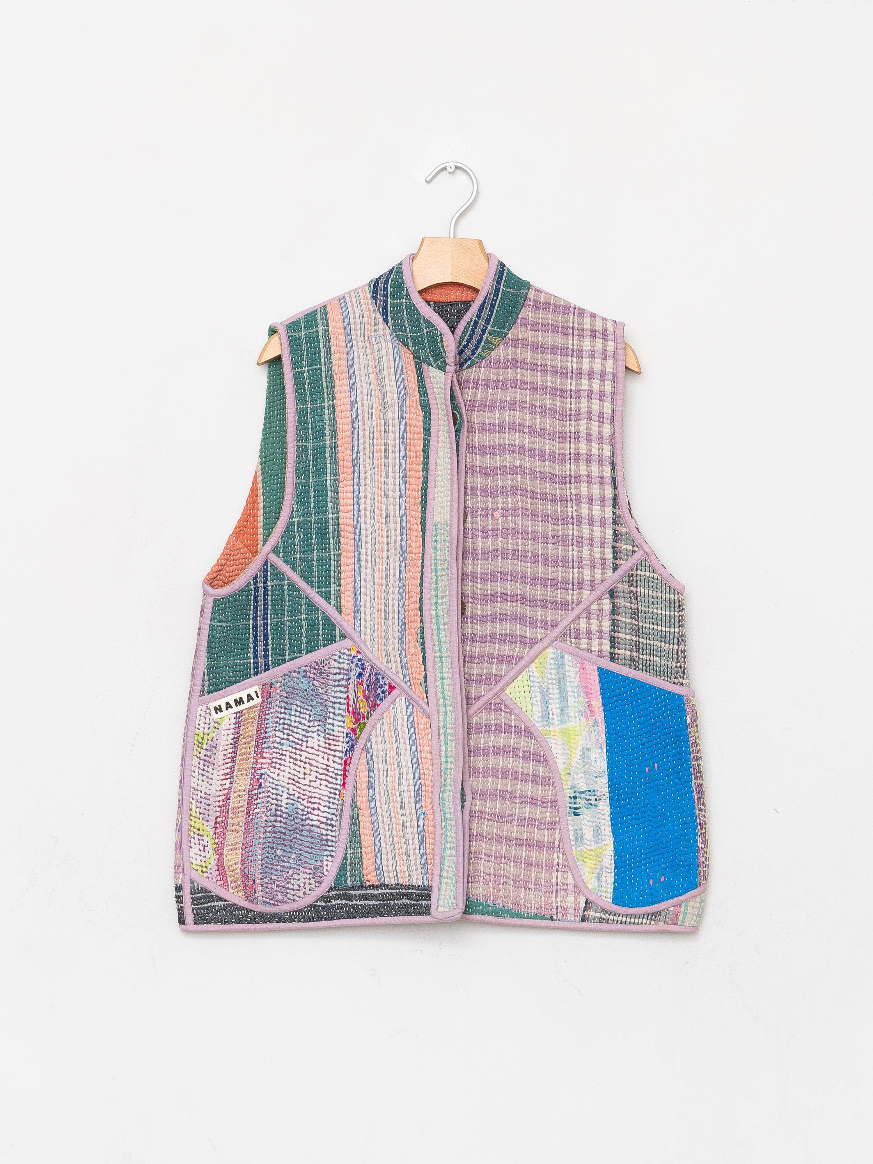 The Ladhiya Quilted Patchwork Kantha Vest