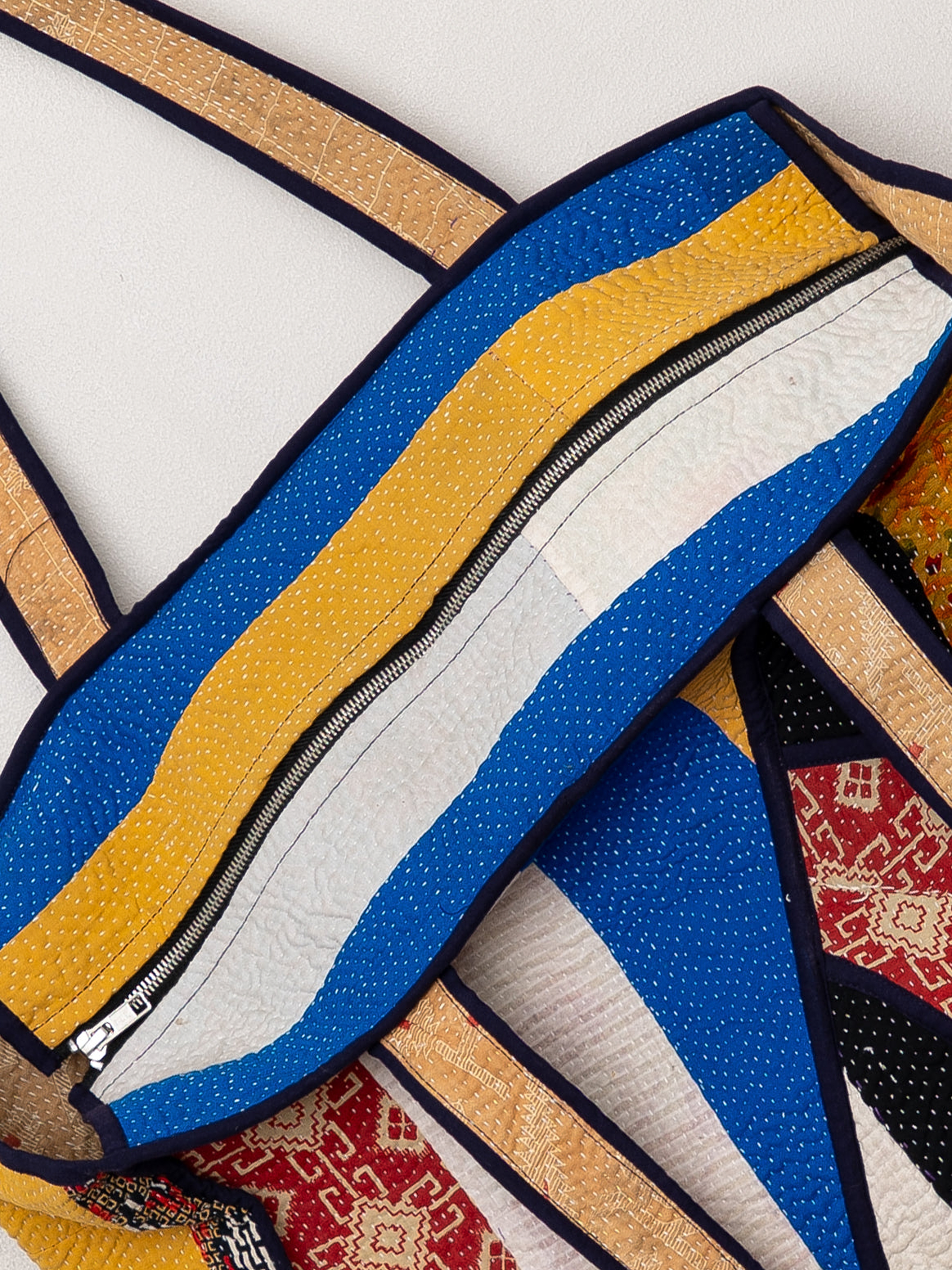 The Raksa Quilted Kantha Bag