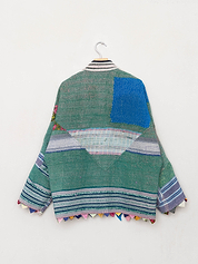 The Ladhiya Quilted Patchwork Kantha Jacket