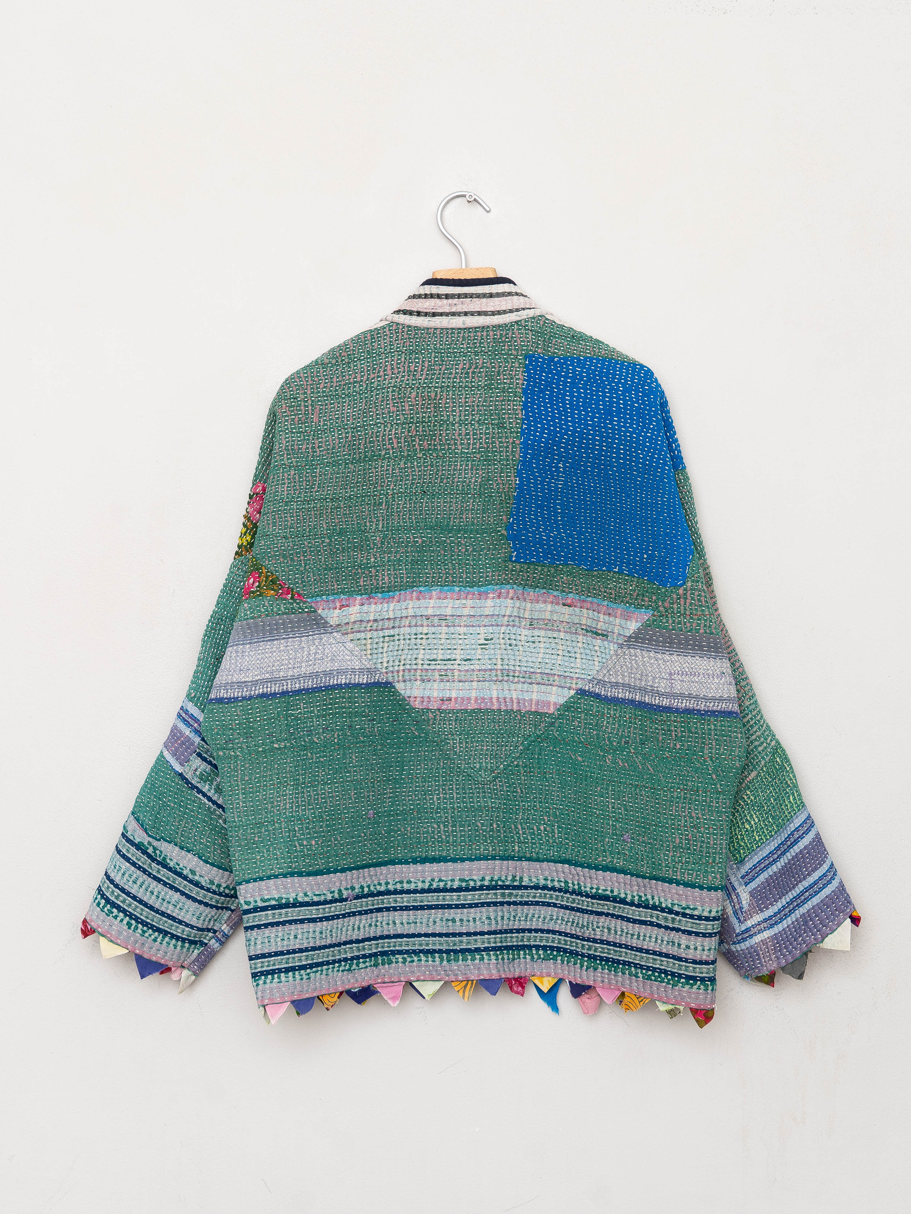 The Ladhiya Quilted Patchwork Kantha Jacket