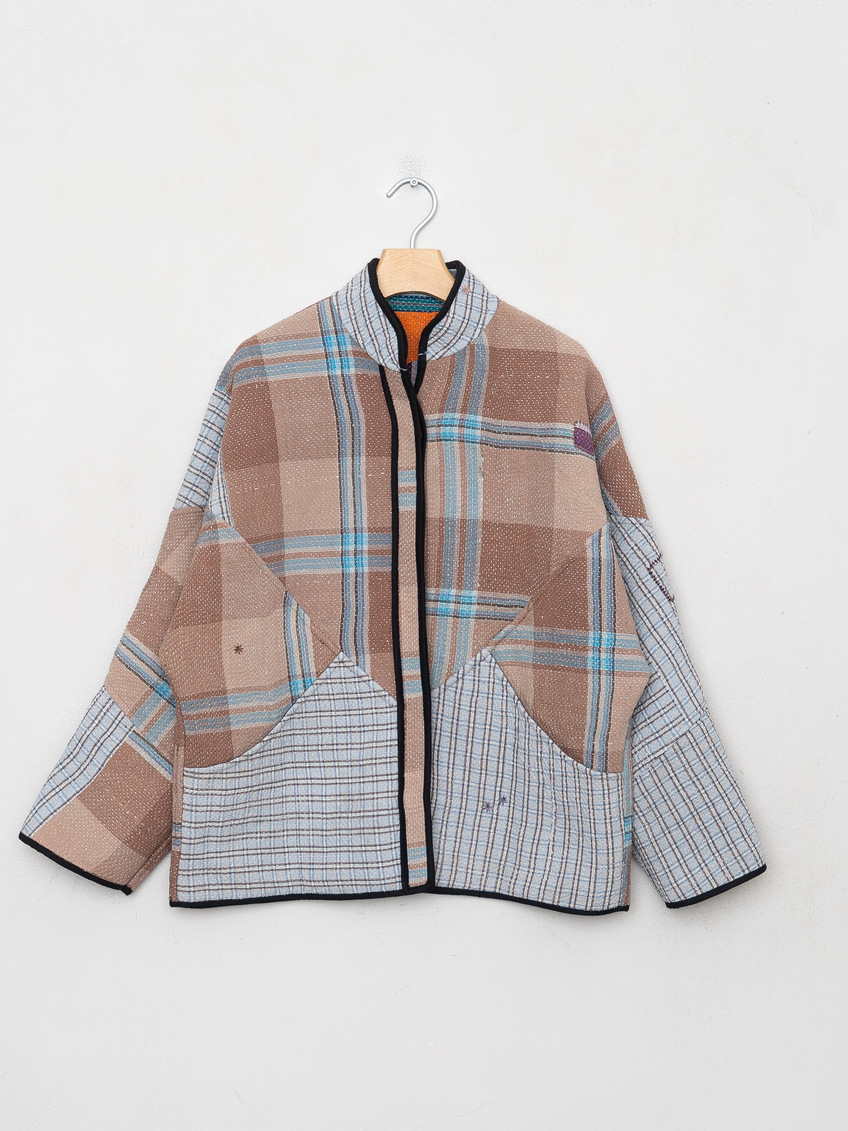 The Ladhiya Quilted Patchwork Kantha Jacket