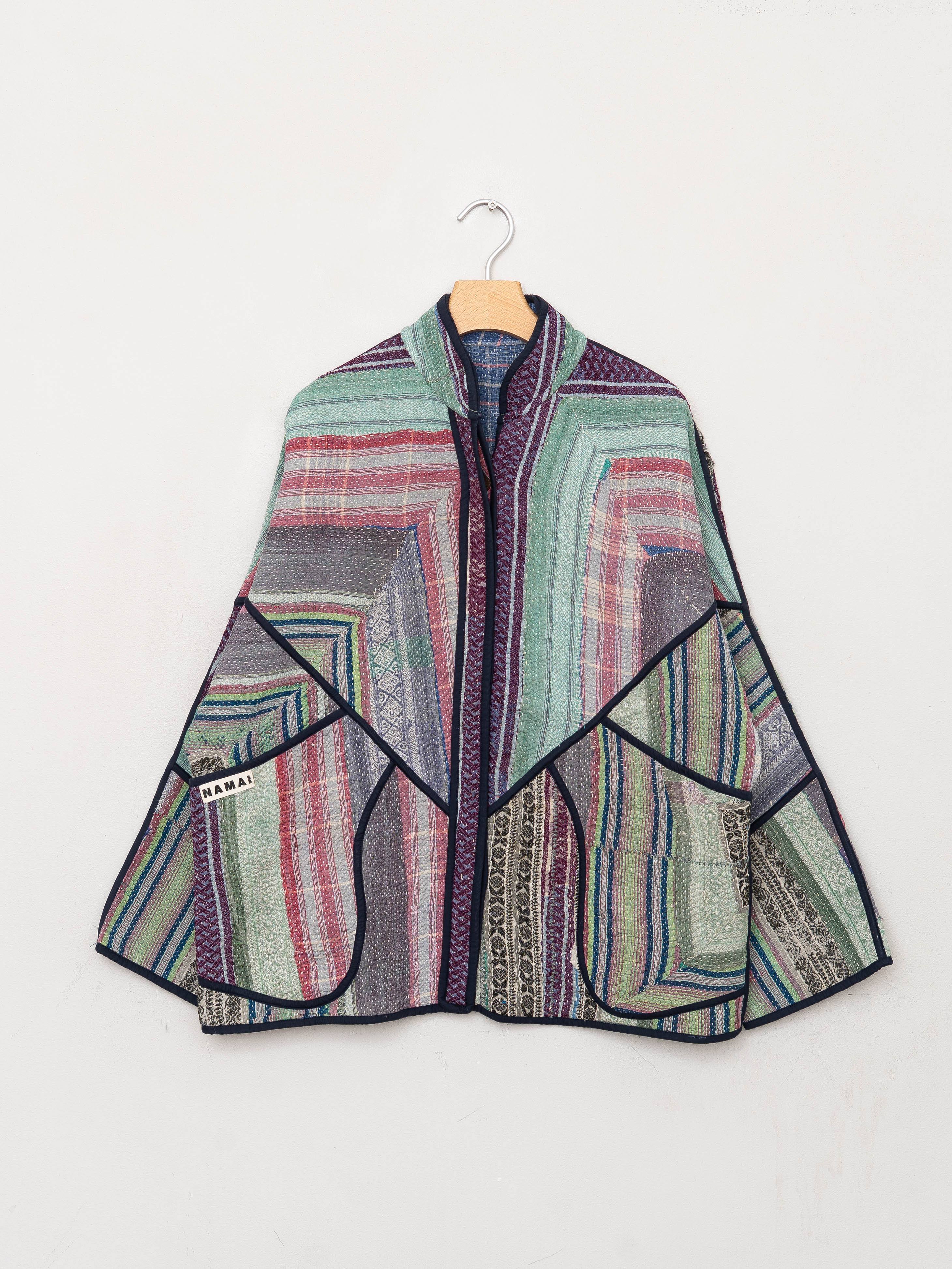 The Ladhiya Quilted Patchwork Kantha Jacket