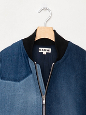 The Veda Denim Bomber Jacket - Large