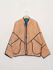 The Ladhiya Quilted Patchwork Kantha Jacket