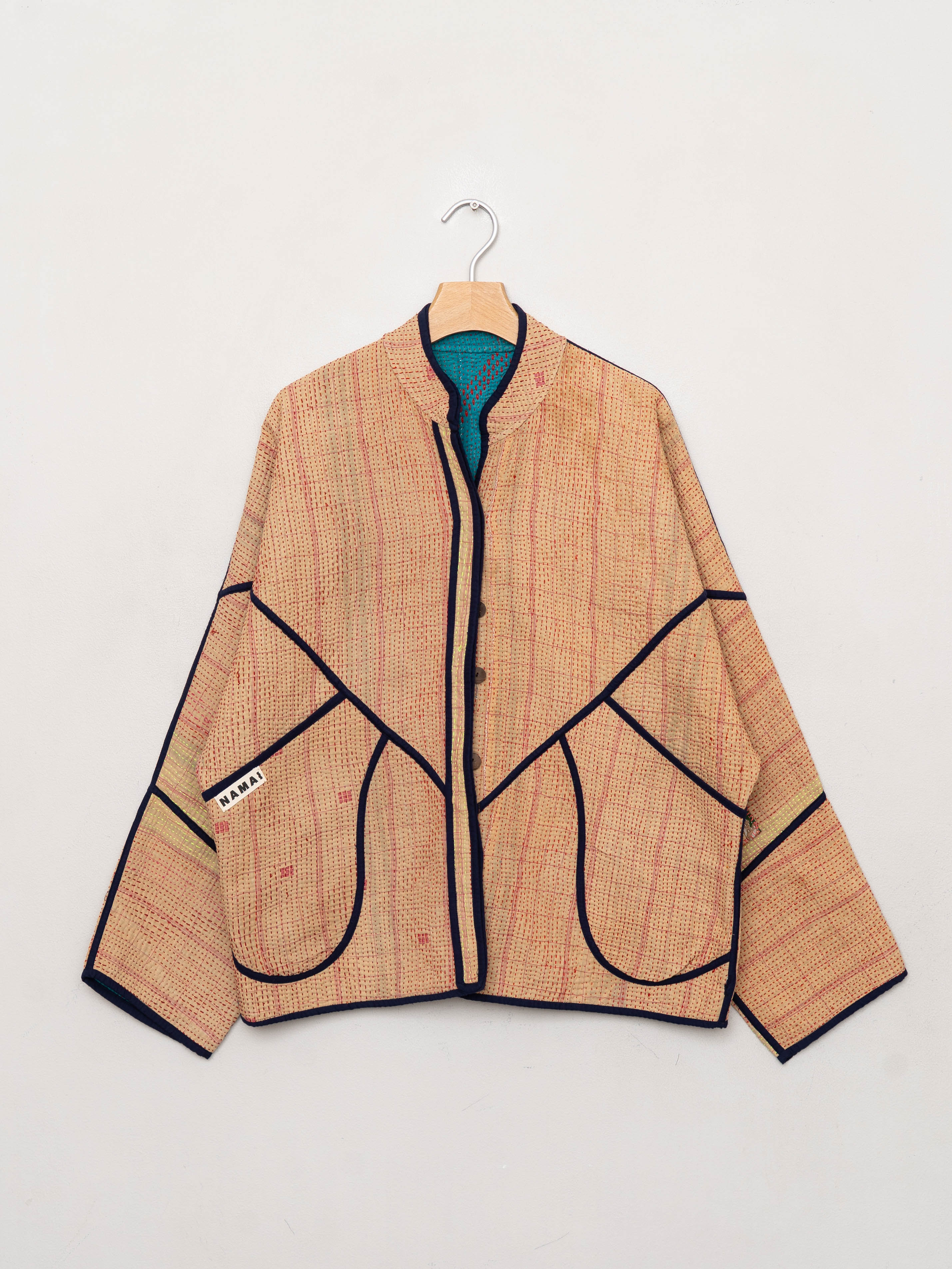 The Ladhiya Quilted Patchwork Kantha Jacket