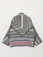 The Ladhiya Quilted Patchwork Kantha Jacket