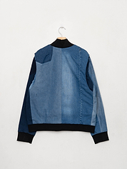 The Veda Denim Bomber Jacket - Large