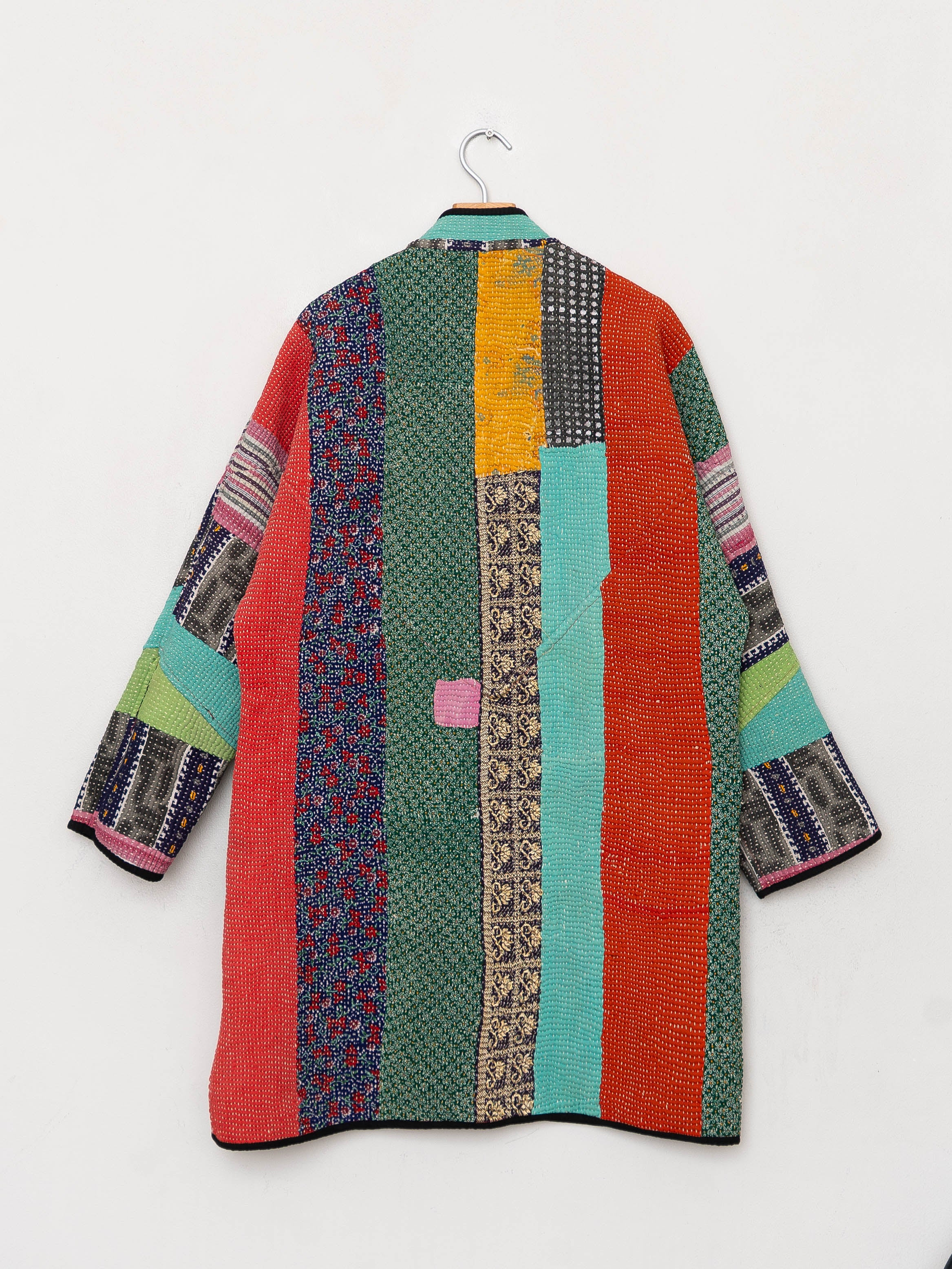 The Sai Quilted Patchwork Kantha Coat