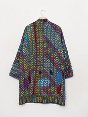 The Sai Quilted Indigo Kantha Coat