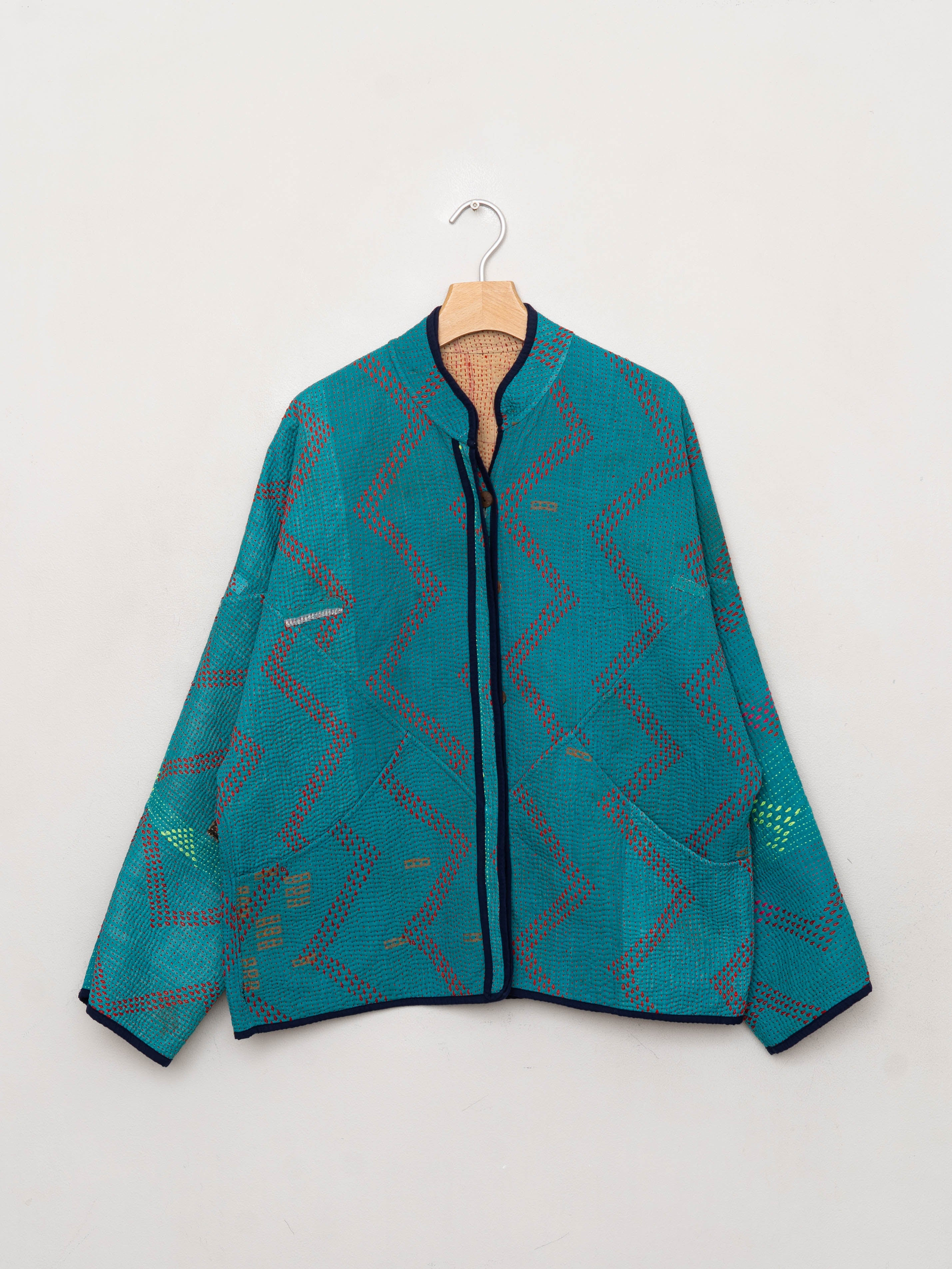 The Ladhiya Quilted Patchwork Kantha Jacket
