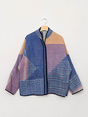 The Ladhiya Quilted Patchwork Kantha Jacket