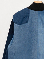 The Veda Denim Bomber Jacket - Large