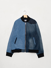 The Veda Denim Bomber Jacket - Large