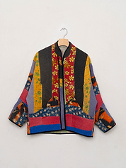 The Ladhiya Quilted Patchwork Kantha Jacket
