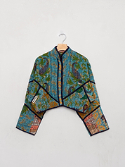 The Kaira Cropped Suzani Quilted Kantha Jacket Wholesale