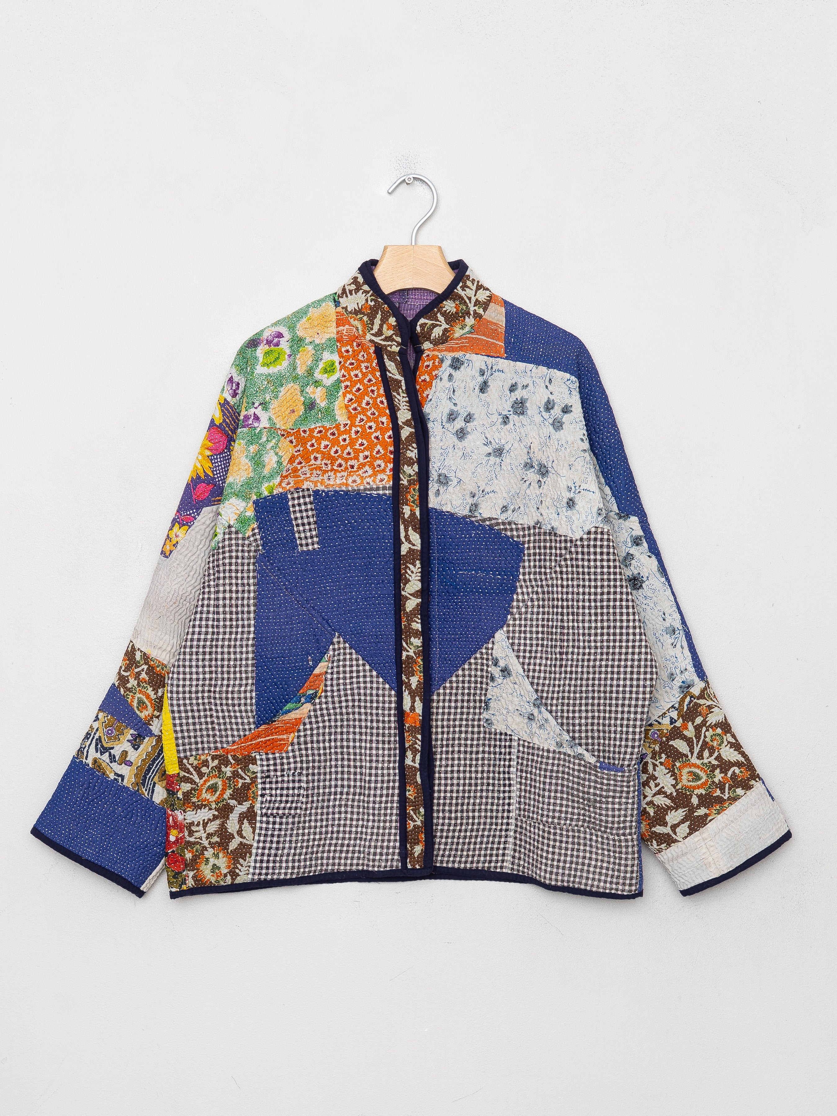 The Ladhiya Quilted Patchwork Kantha Jacket