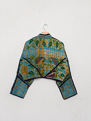 The Kaira Cropped Suzani Quilted Kantha Jacket Wholesale