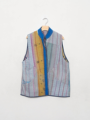 The Ladhiya Quilted Patchwork Kantha Vest