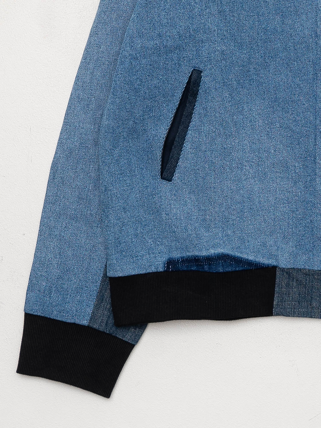 The Veda Denim Bomber Jacket - Large