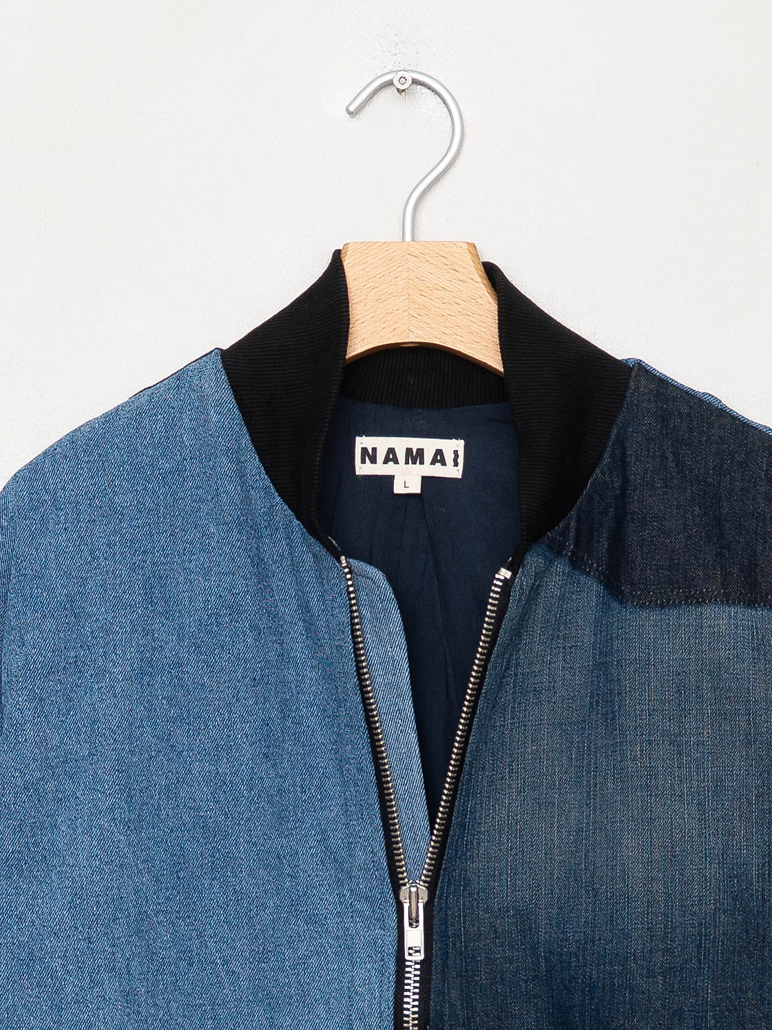 The Veda Denim Bomber Jacket - Large